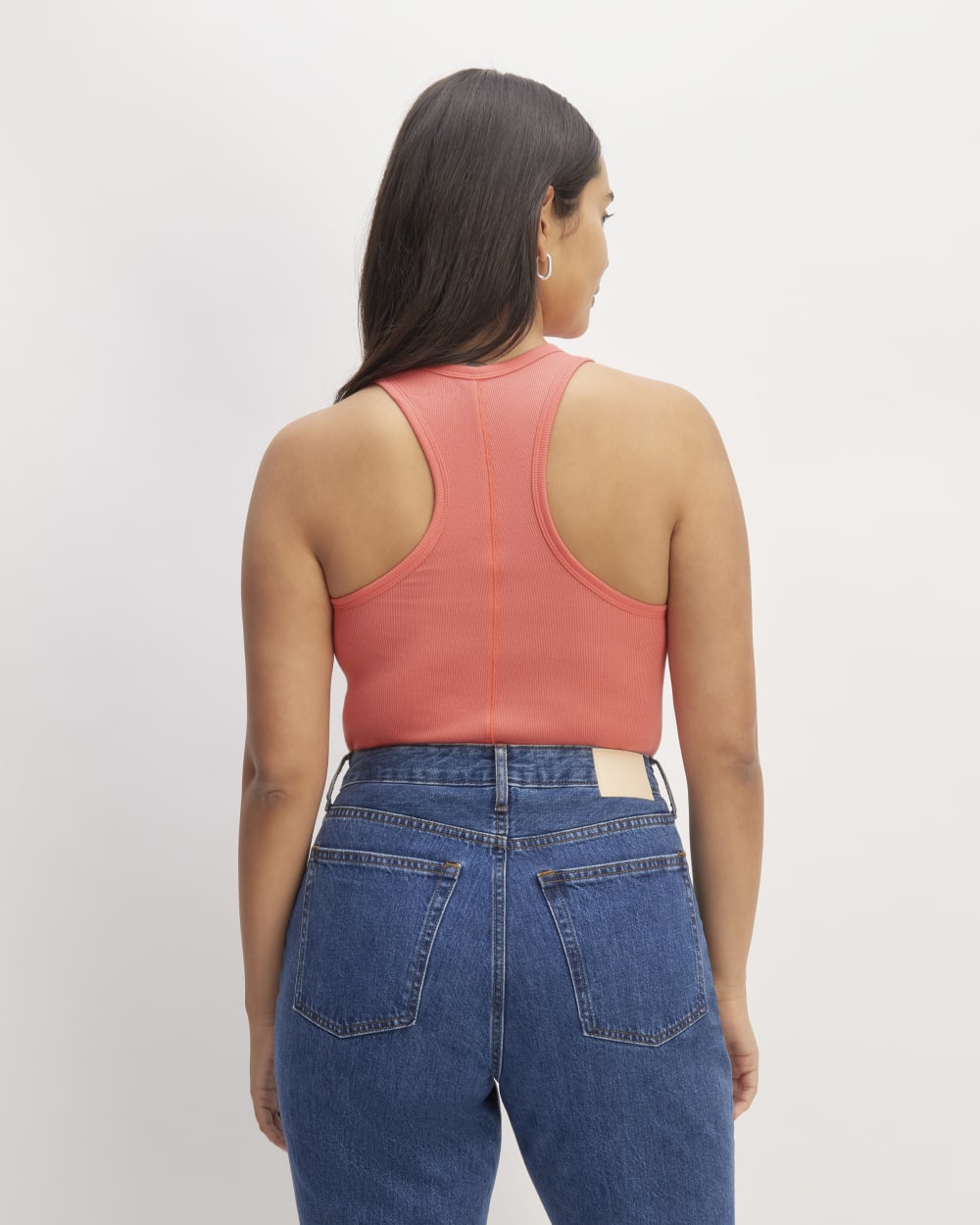 The Luxe Rib Racerback Tank | Coral - Image 4