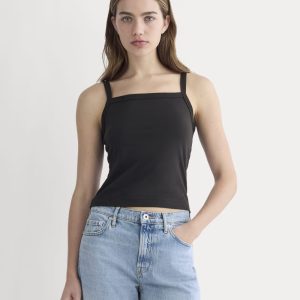 The Essential Square-Neck Tank | Black