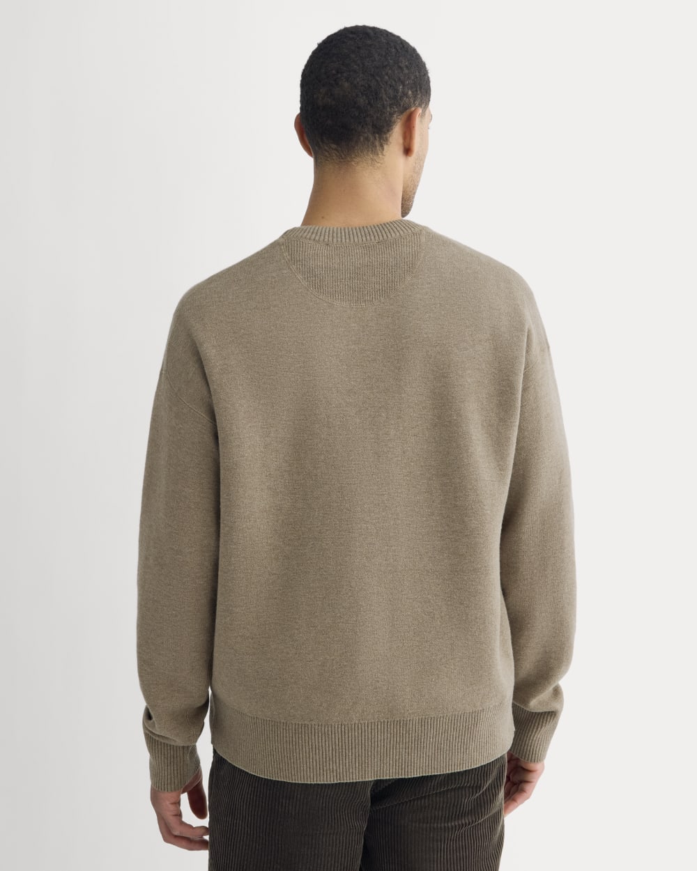 Luxe Merino Double-Knit Sweater | Taupe Melange - Image 5