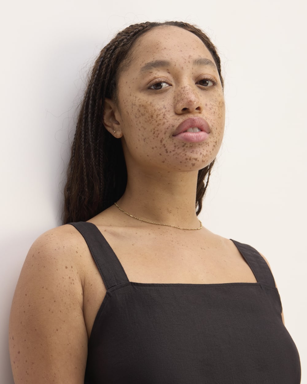 The Linen Side-Button Jumpsuit | Black - Image 3