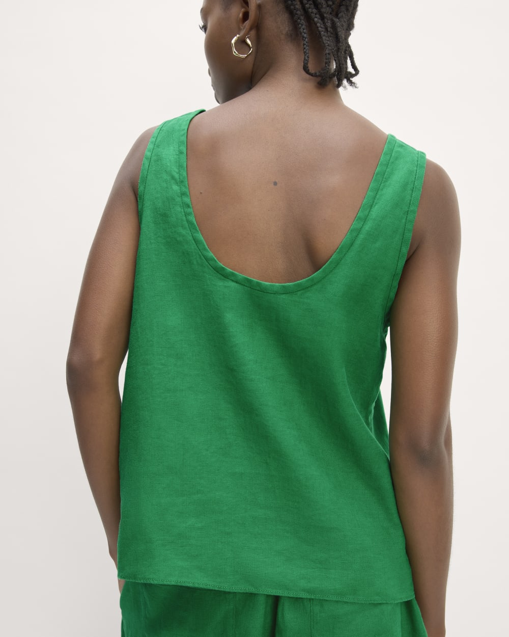 The Scoop Tank in Linen | Grass Green - Image 5