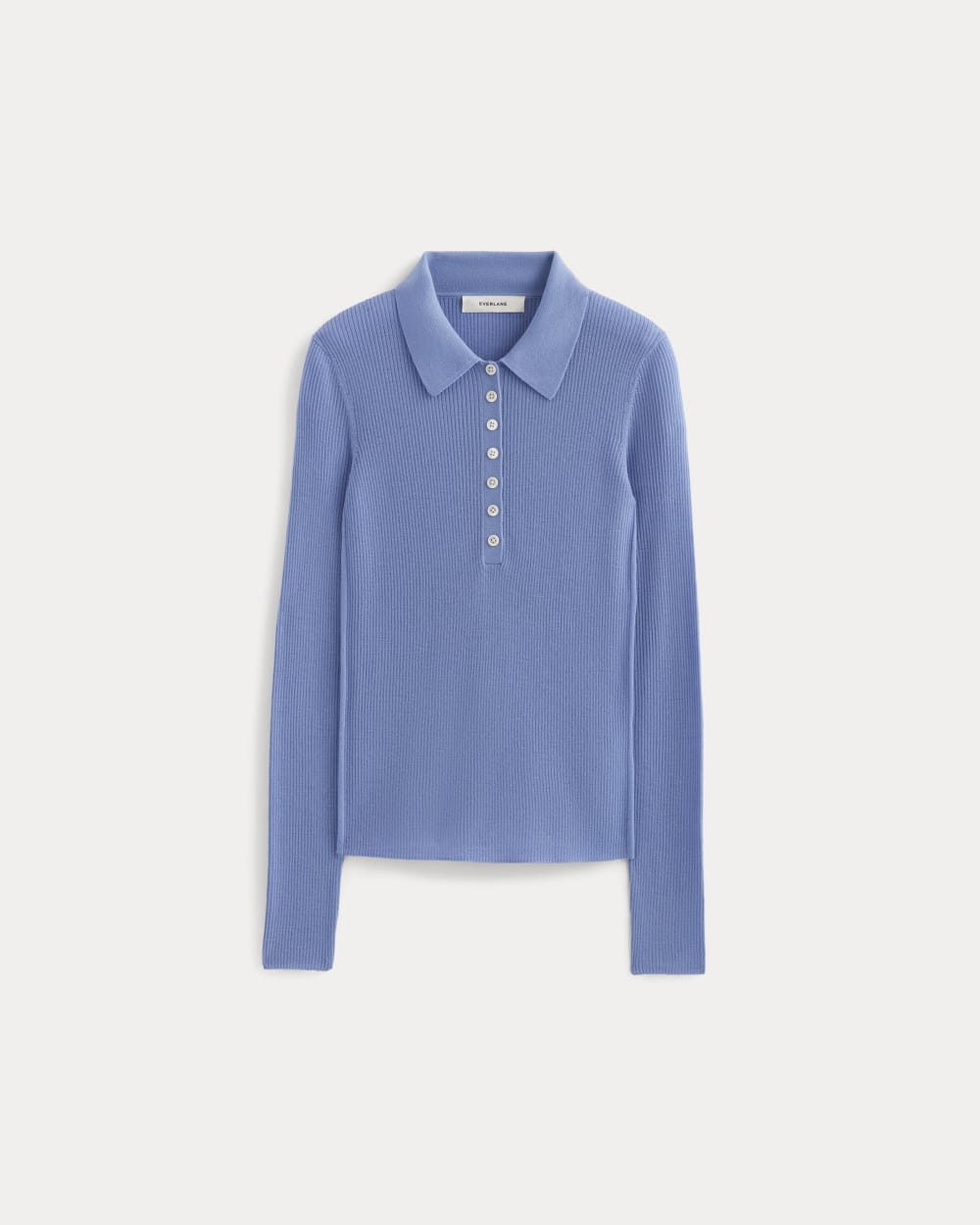 The Polo in Ultrasoft Merino | Bluebell - Image 2
