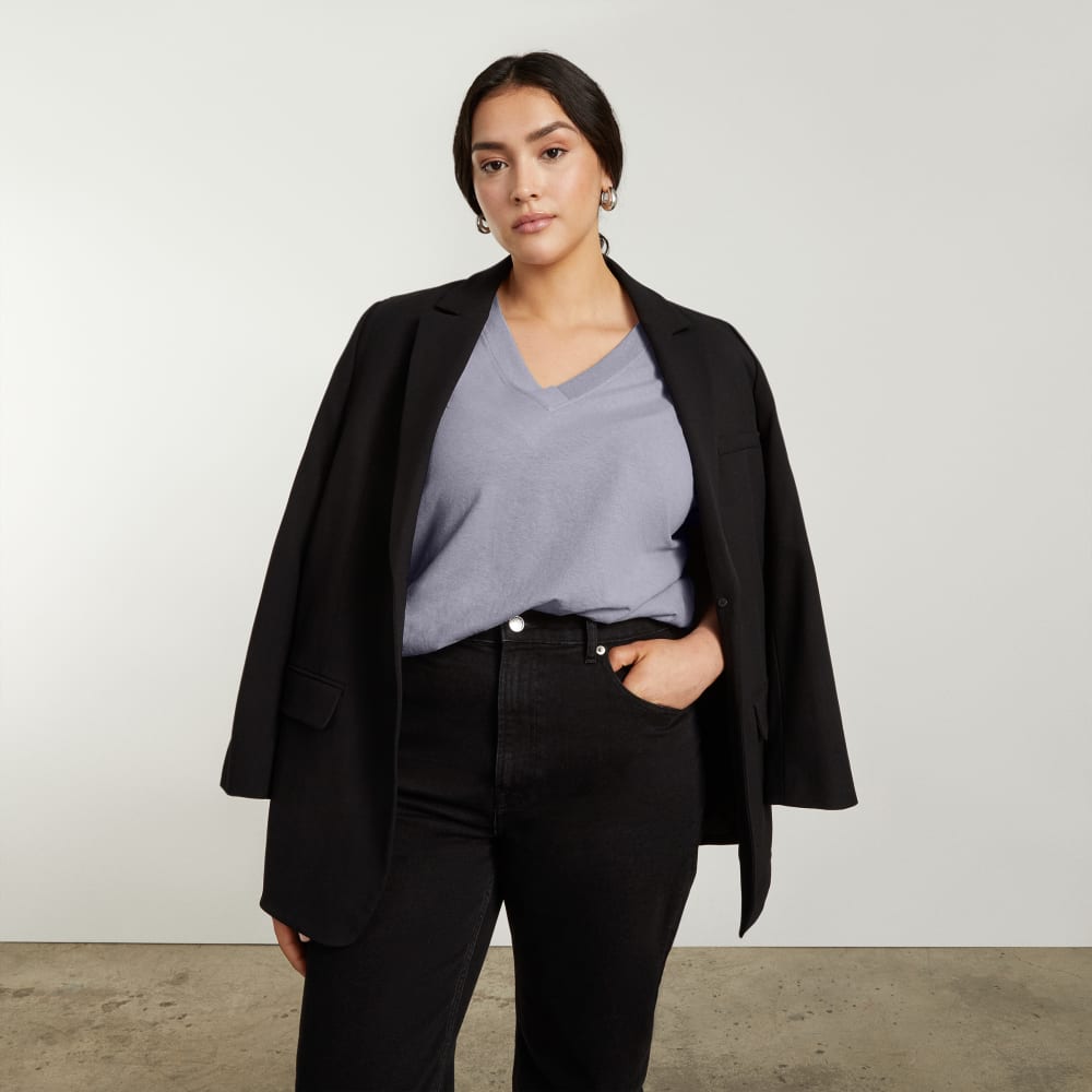 The Vintage V-Neck Hemp Tee | Lilac Grey - Image 6