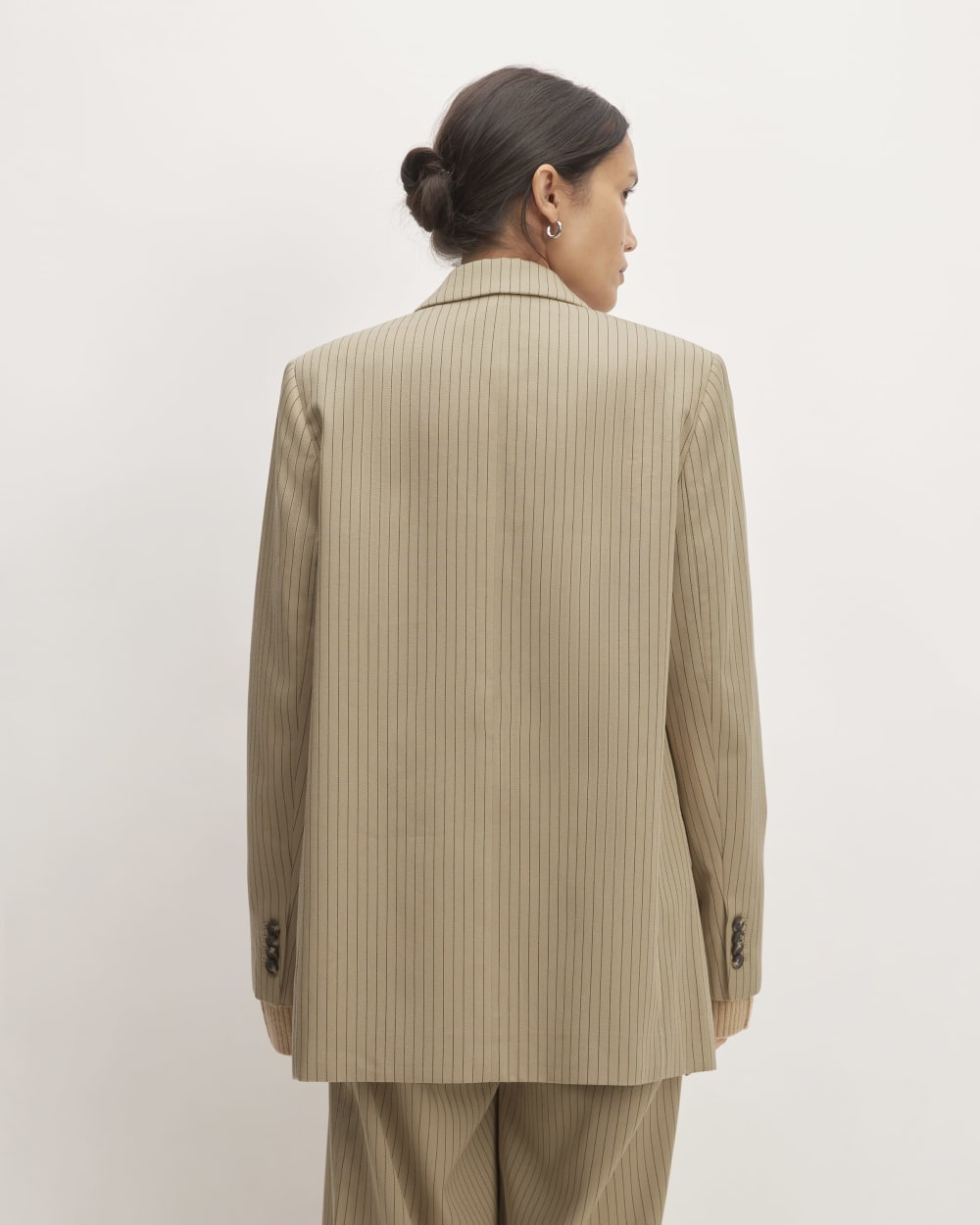 The Oversized Blazer in Buttersmooth | Cornstalk / Black - Image 6