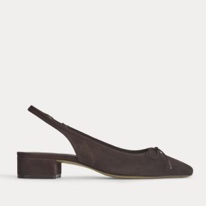 The Ballet Slingback Heel | Dark Chocolate