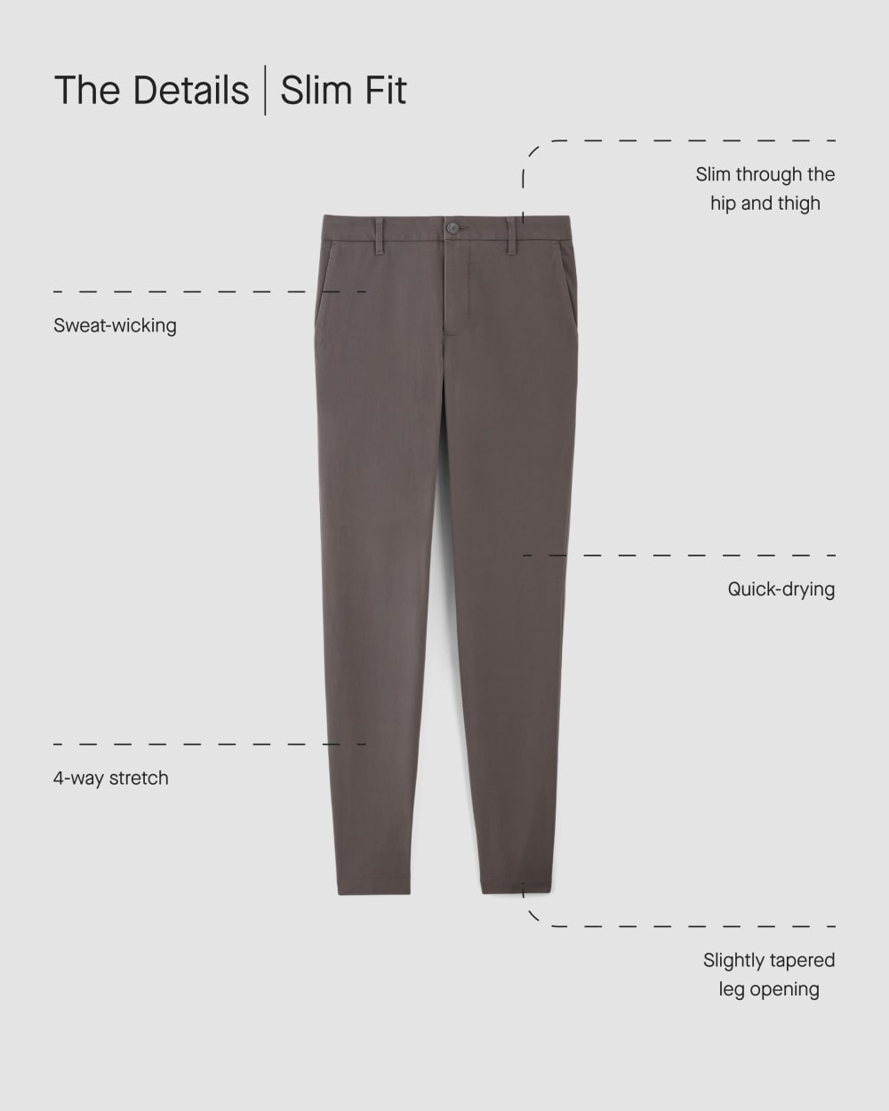 The Performance Chino | Uniform | Stone | Slim - Image 4