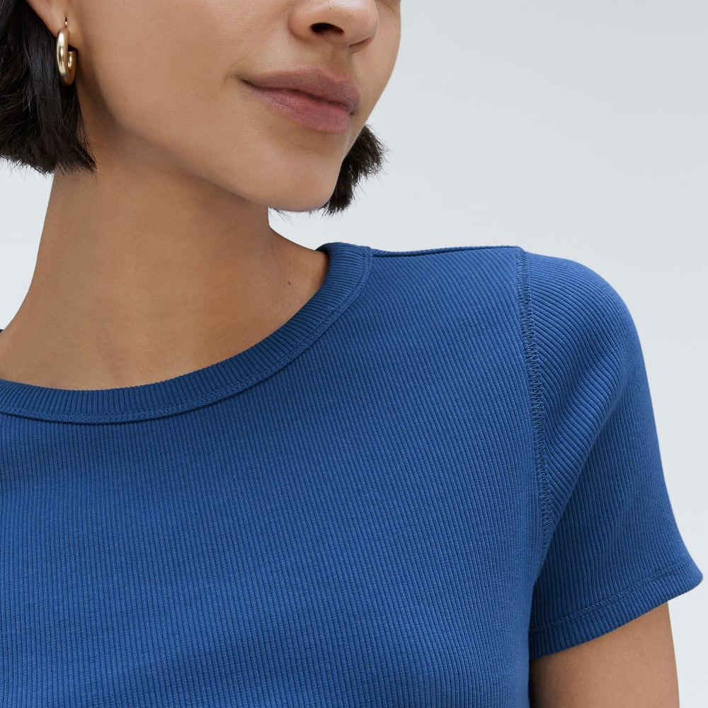 The '90s Rib Tee | Deep Blue - Image 4