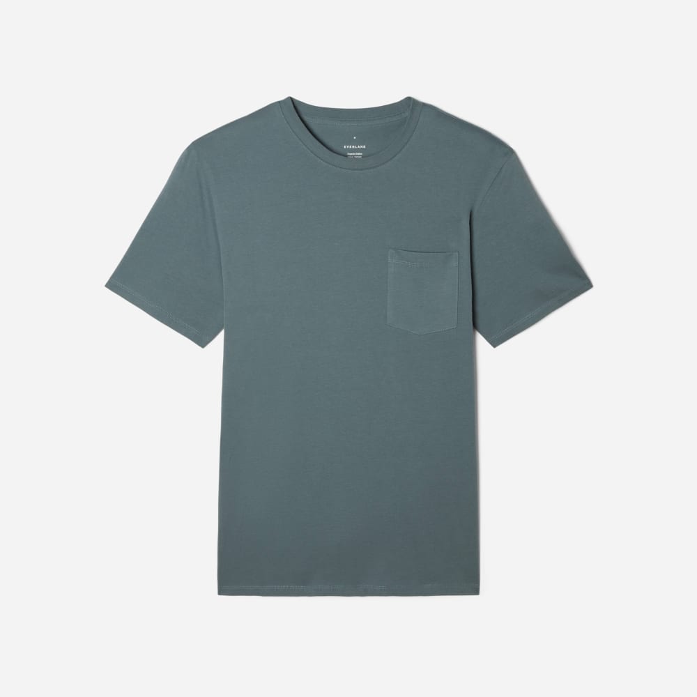 The Organic Cotton Pocket Tee | Greyish Blue - Image 2