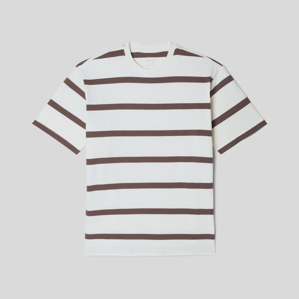 The Premium-Weight Relaxed Crew | Uniform | Chocolate Brown / Canvas Tan - Image 2