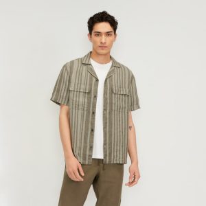The Resort Shirt in Linen | Seagrass / Kalamata