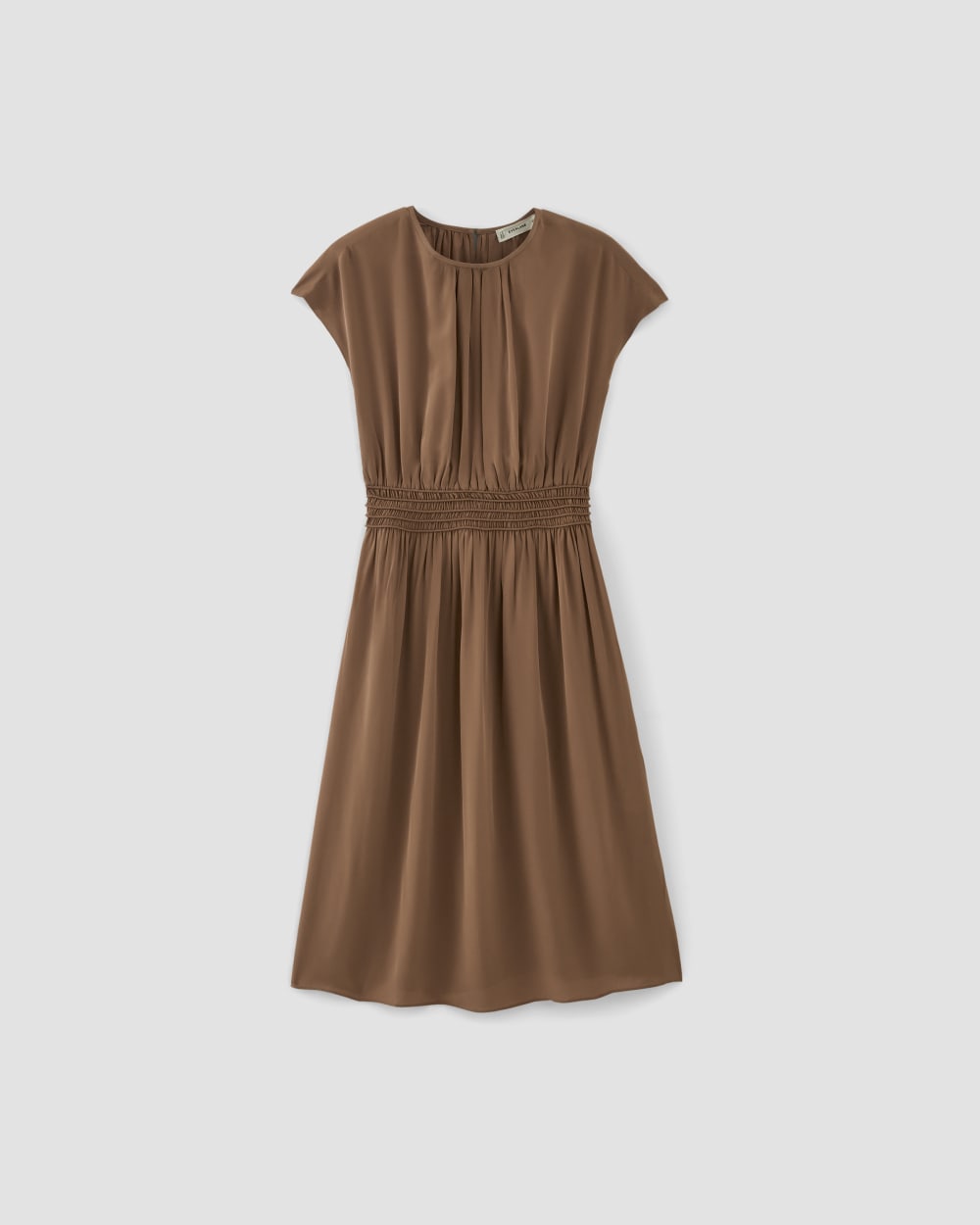 The Gathered Midi Dress | Carob Brown - Image 2