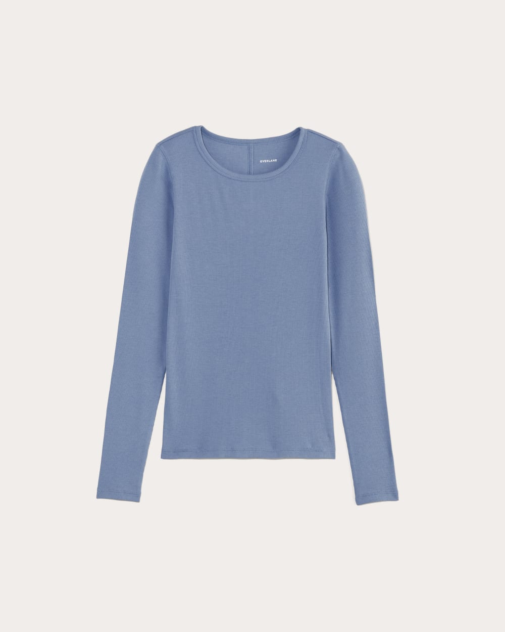 The Luxe Rib Long-Sleeve Crew | Bluebell - Image 2