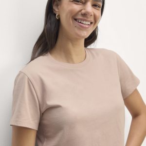 The Box-Cut Tee in Essential Cotton | Rose Smoke | No Pocket