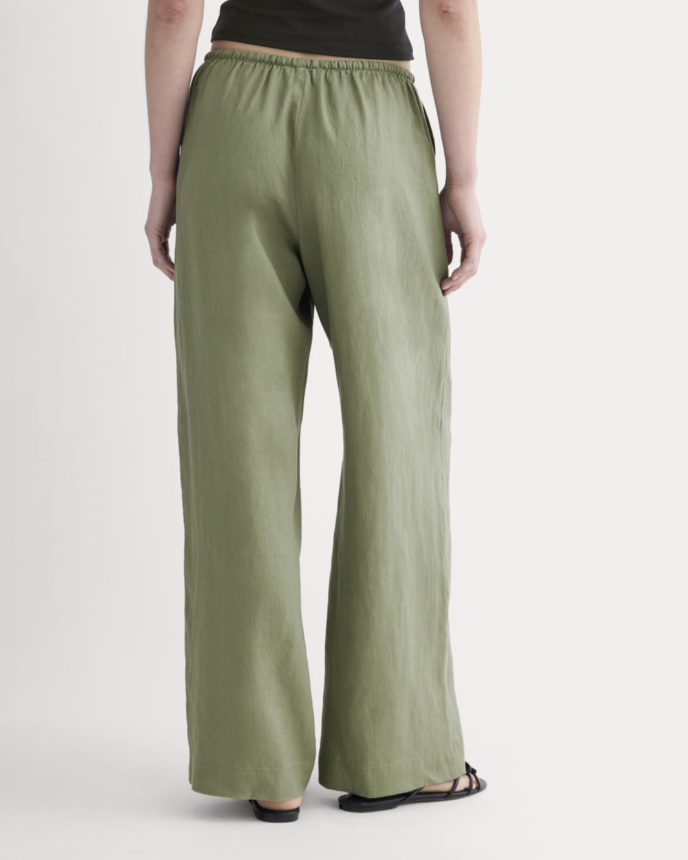 The Drawstring Pant in Linen | Lichen Green - Image 5