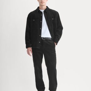 Wide Wale Corduroy Trouser | Black