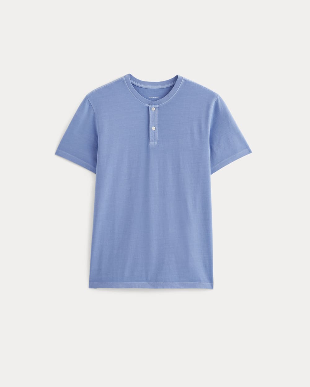 The Essential Organic Garment-Dyed Henley | Granada Sky Blue Garment Dye - Image 2