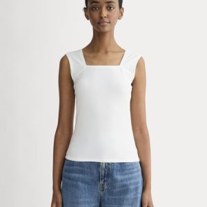 The Form Square-Neck Tank | White