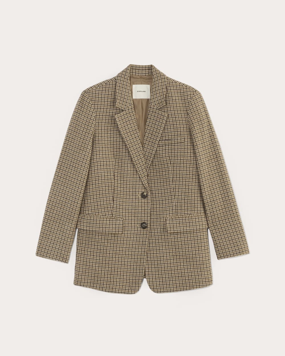 The Oversized Blazer in Wool | Camel Houndstooth - Image 2