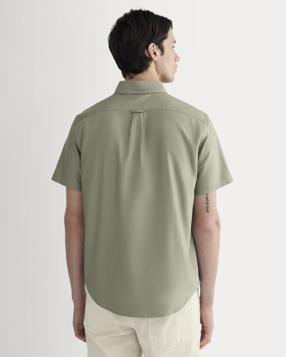 The Organic Short Sleeve Oxford Shirt | Sage Green - Image 5