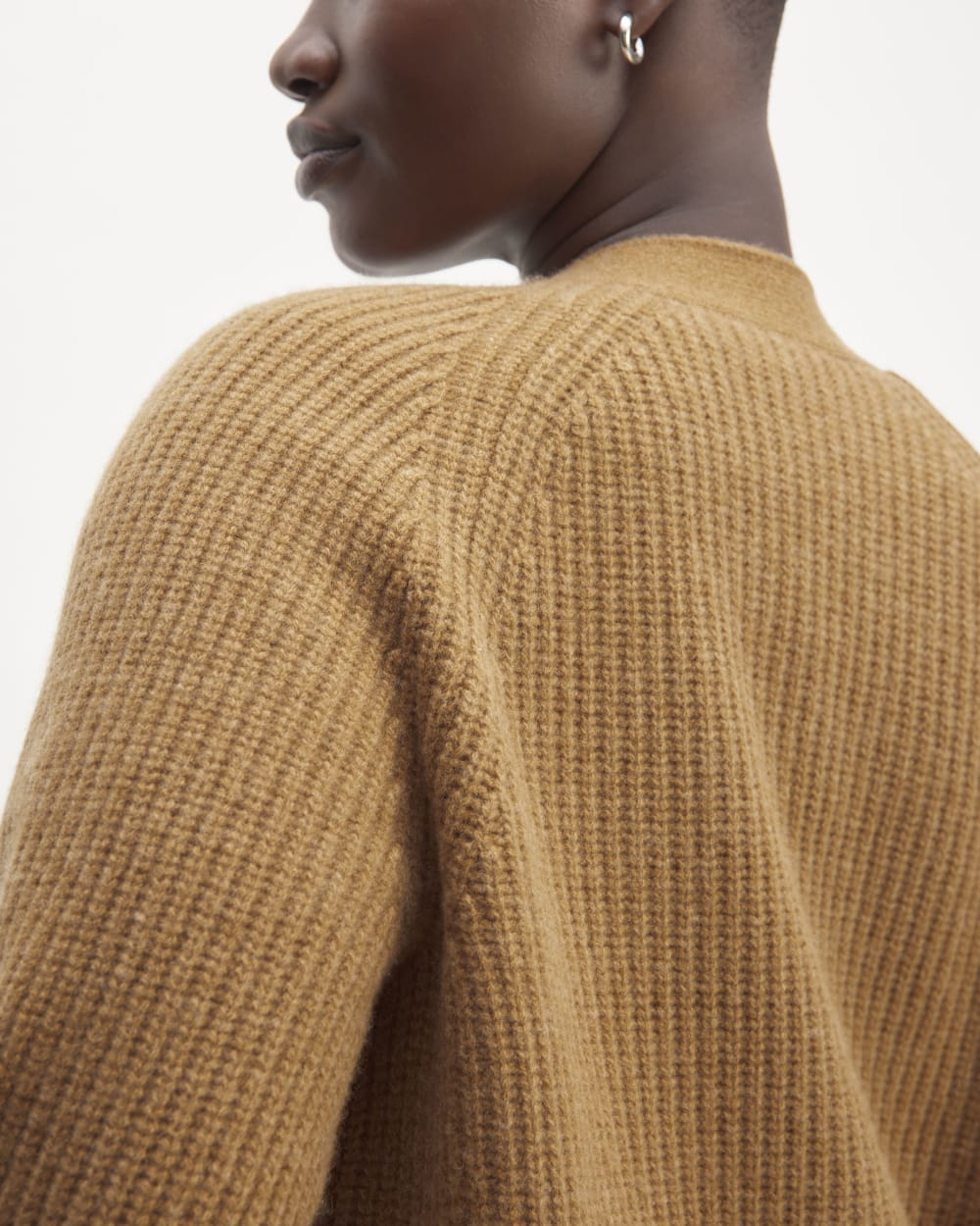 The Felted Merino Cardigan | Deep Camel - Image 5