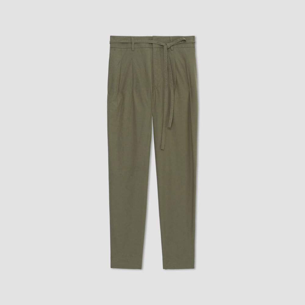 The Poplin Pleated Taper Pant | Kalamata - Image 2