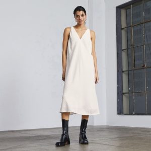 The City Stripe Midi Dress | Bone