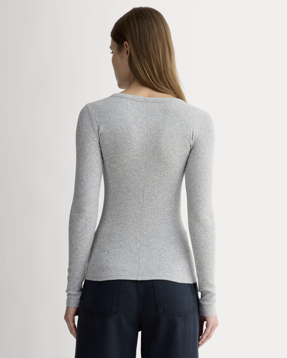 The Luxe Rib Henley | Heathered Grey - Image 4