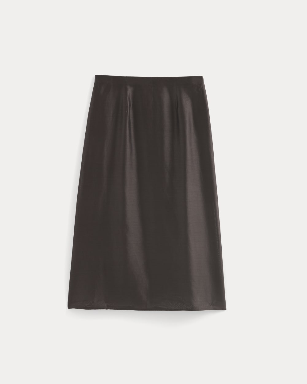 Midi Skirt in Cotton-Silk Organza | Dark Chocolate - Image 2