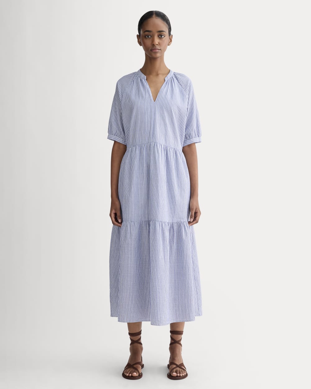 The Farmers Market Dress | Mazarine Blue / Optic White
