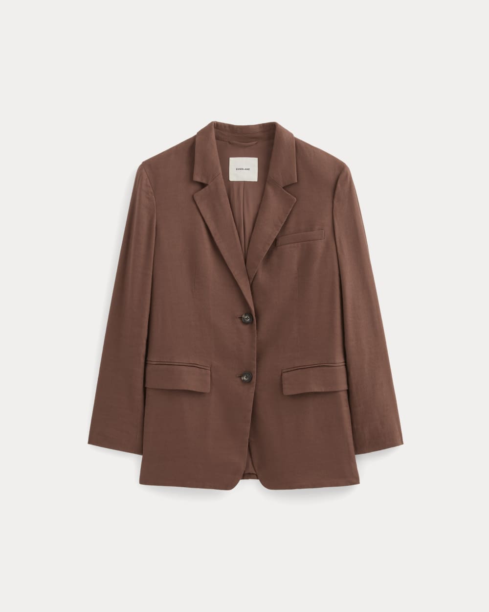 The Oversized Blazer in Stretch Linen | Cedarwood - Image 2