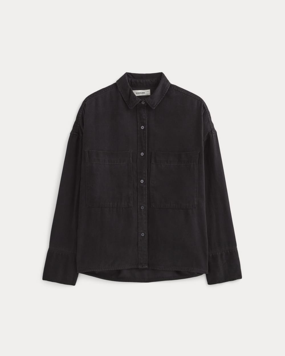 The Boxy Overshirt in Buttersoft | Black - Image 2