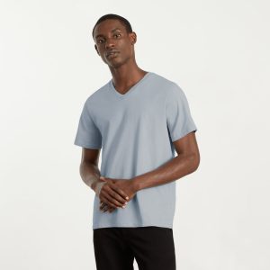 The Organic Cotton V-Neck Tee | Sky