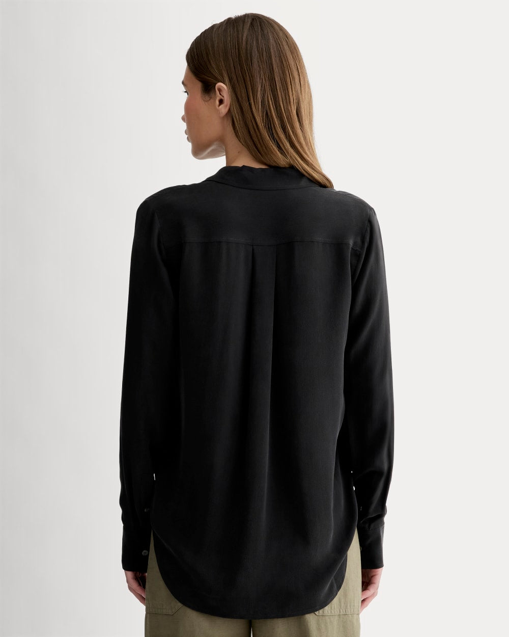The Must-Have Shirt in Washable Silk | Black - Image 5
