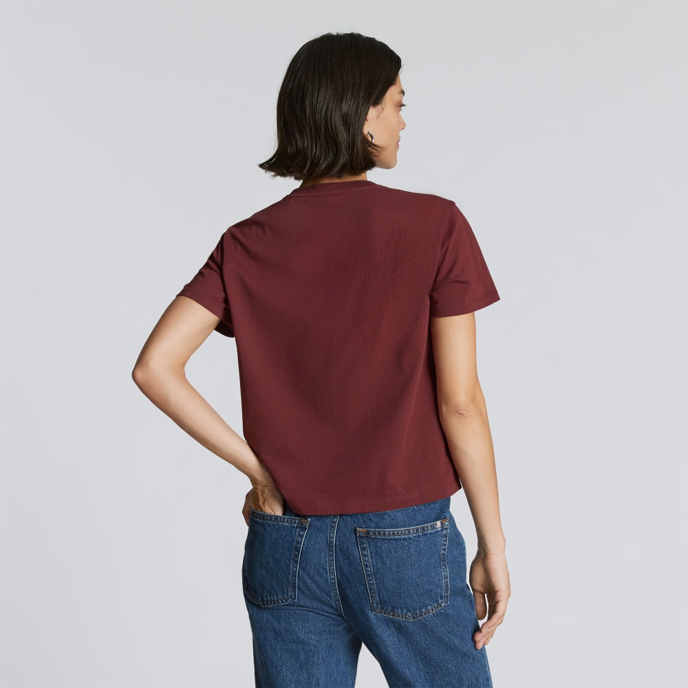 The Box-Cut Tee in Essential Cotton | Brandy | No Pocket - Image 3