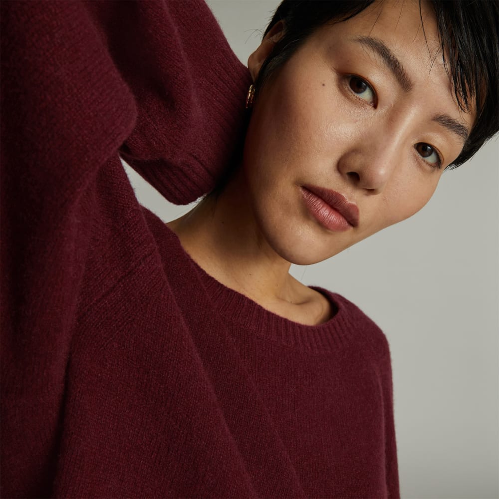 The Cashmere Boxy Crew | Tawny Port - Image 4