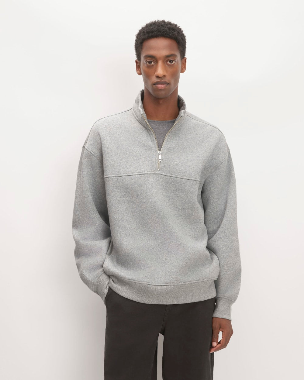 The ReTrack Fleece Half-Zip | Heathered Grey