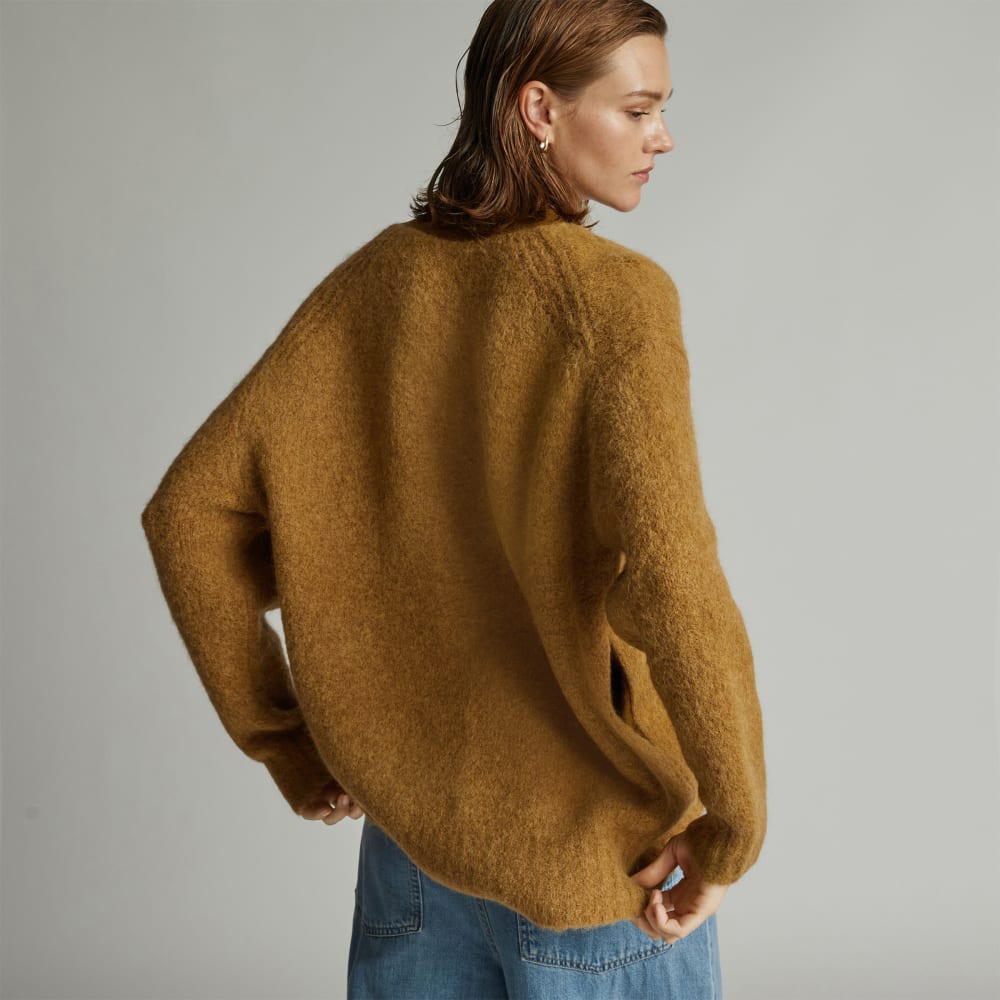 The SuperFuzz Alpaca Oversized Cardigan | Dijon - Image 3