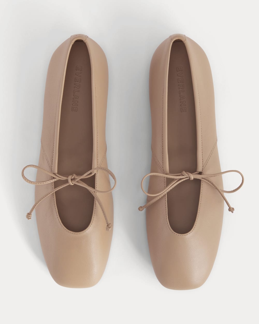 Leather Keyhole Flat | Blush Tan - Image 3