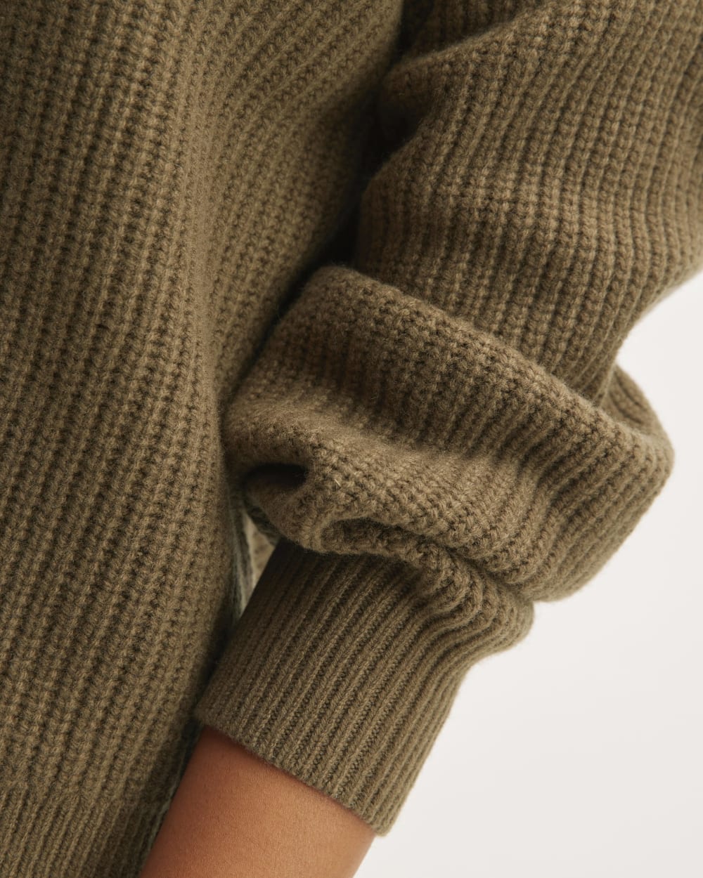The Half-Zip Sweater in Luxe Merino | Beech - Image 5