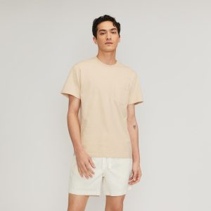 The Premium-Weight Pocket Tee | Uniform | Heathered Cashew