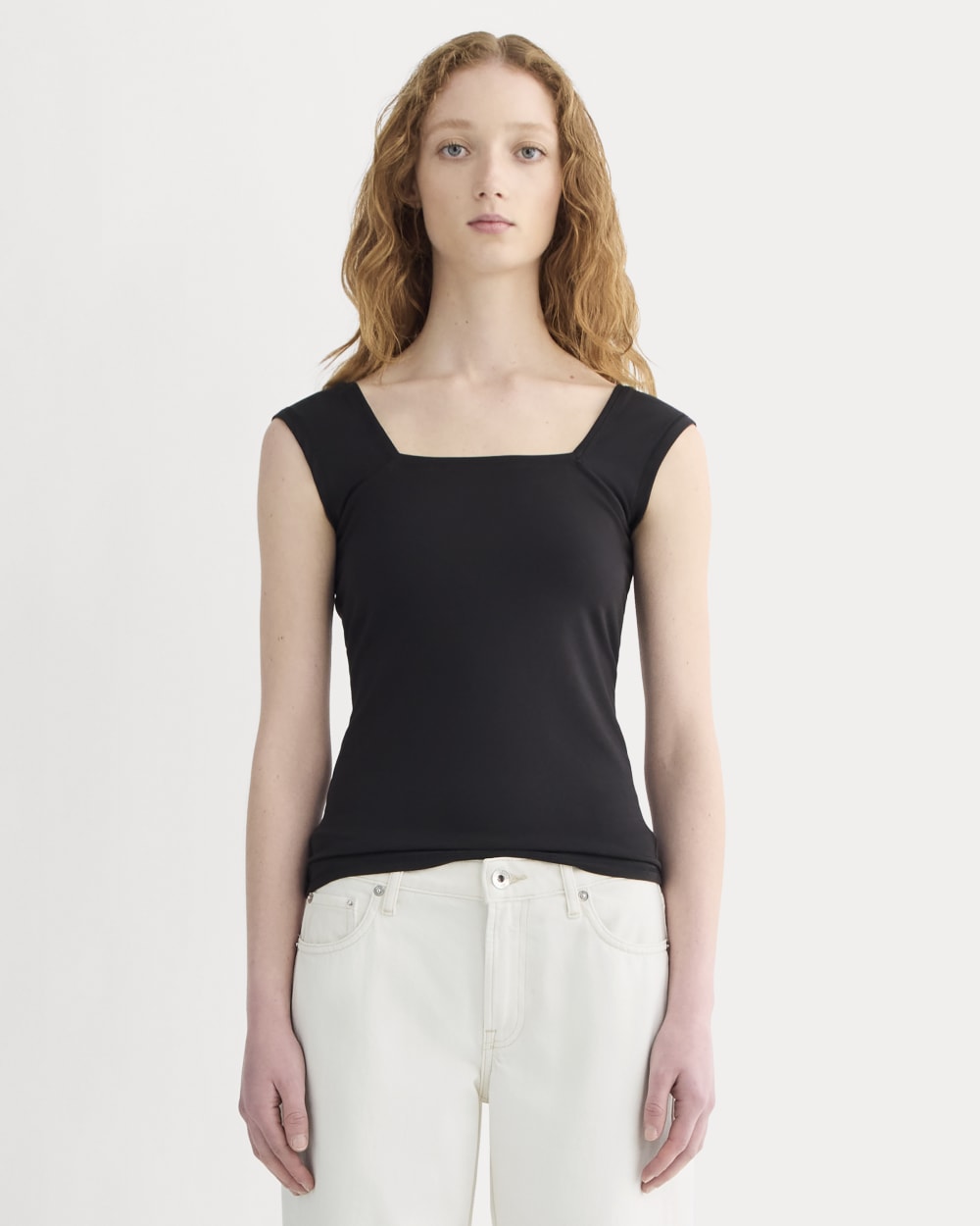 The Form Square-Neck Tank | Black