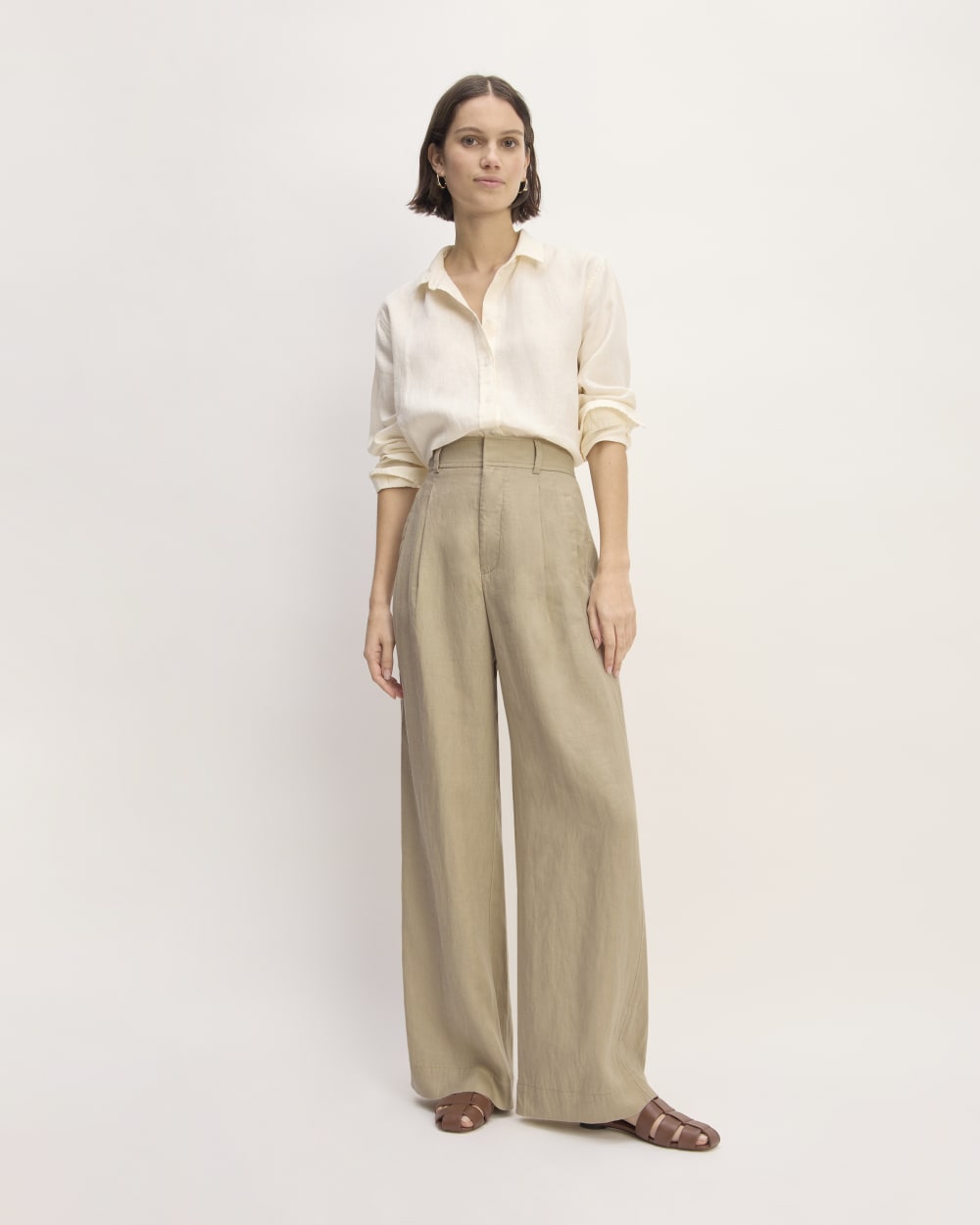 The Linen Way-High® Drape Pant | Trench Coat Khaki