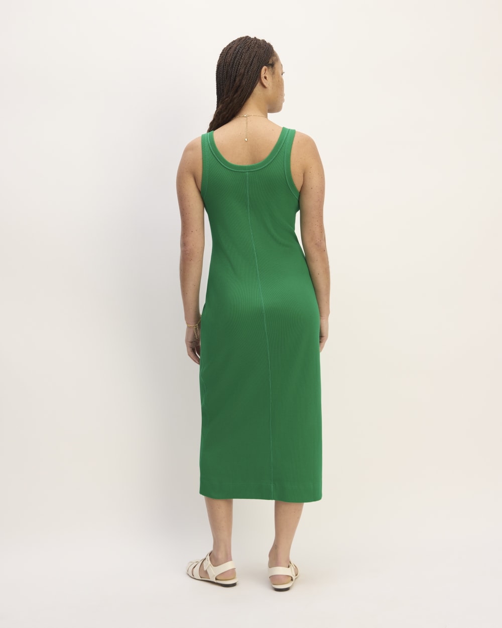The '90s Rib Dress | Grass Green - Image 6