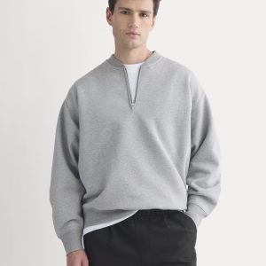 Luxe Fleece Half-Zip Pullover | Vintage Heather Grey