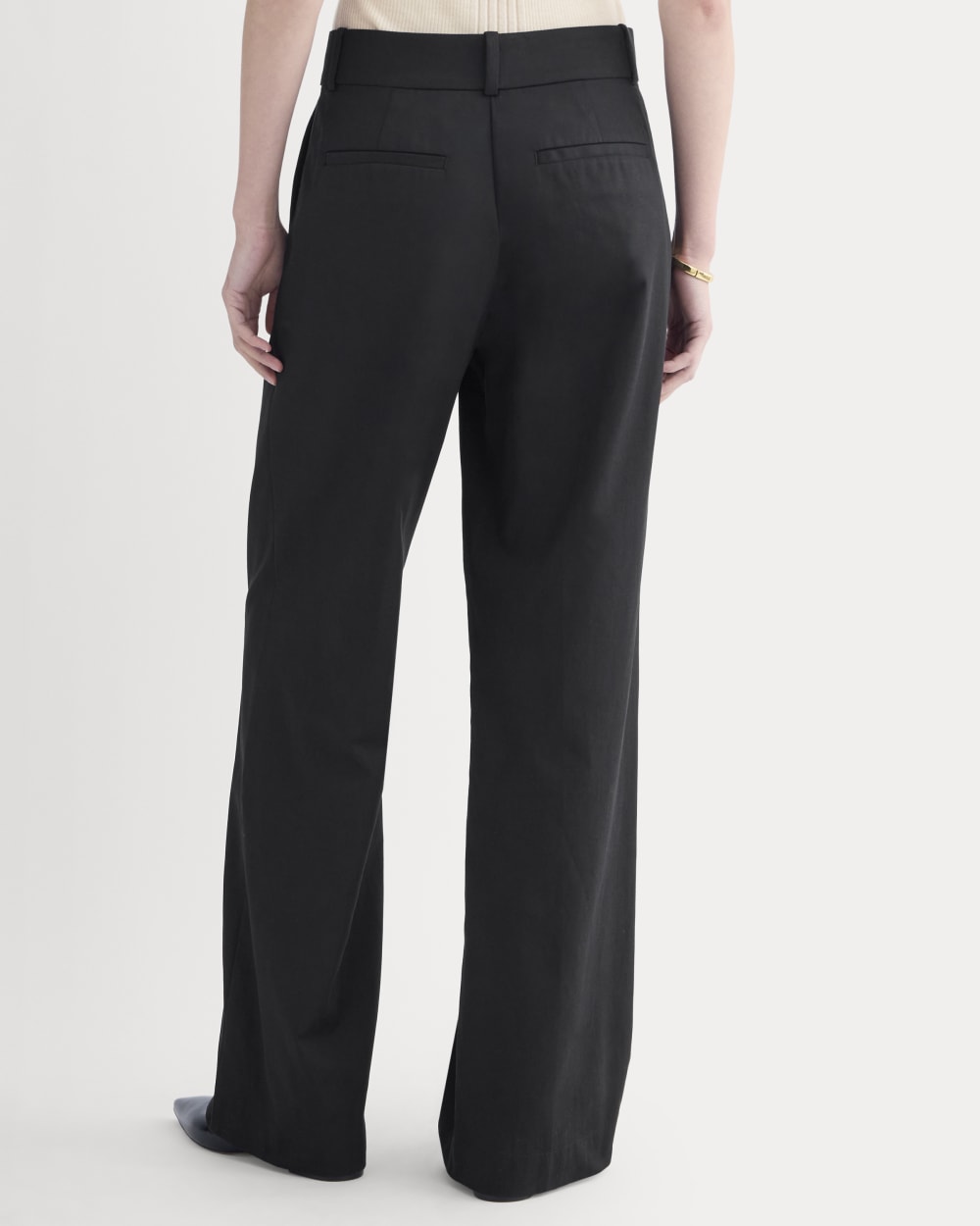 Wide-Leg Trouser in Buttersmooth | Black | 30 Inseam - Image 5