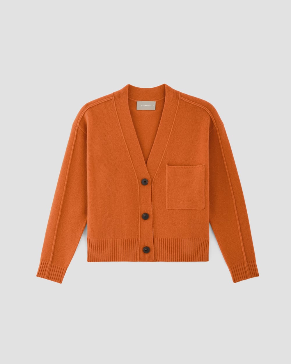The Good Merino Wool Cardigan | Orange - Image 2