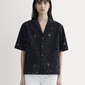 The Eyelet Camp Shirt | Black
