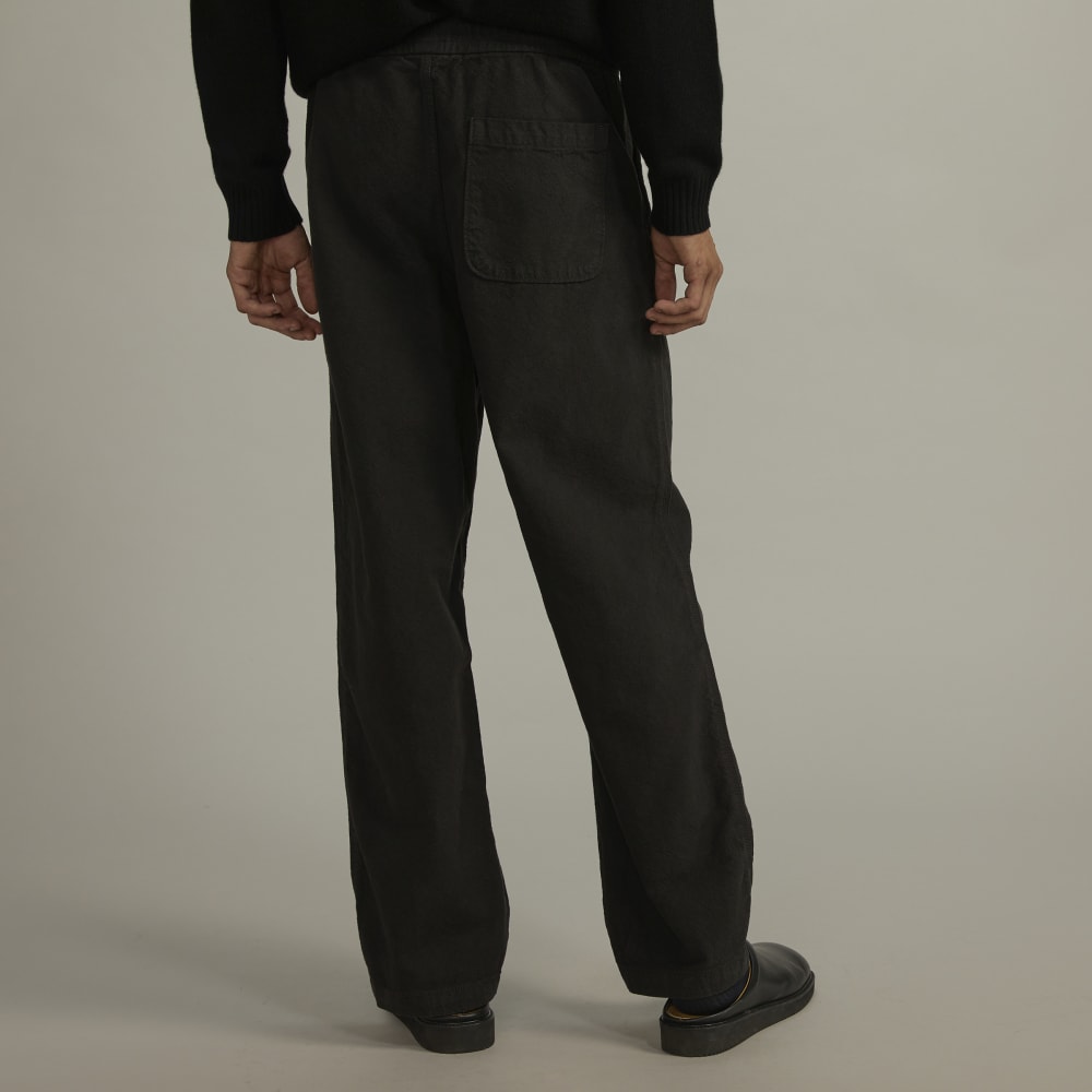 The Canvas Organic Cotton Drawstring Pant | Black - Image 3