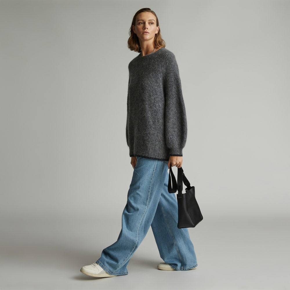 The SuperFuzz Alpaca Oversized Crew | Heathered Charcoal - Image 6
