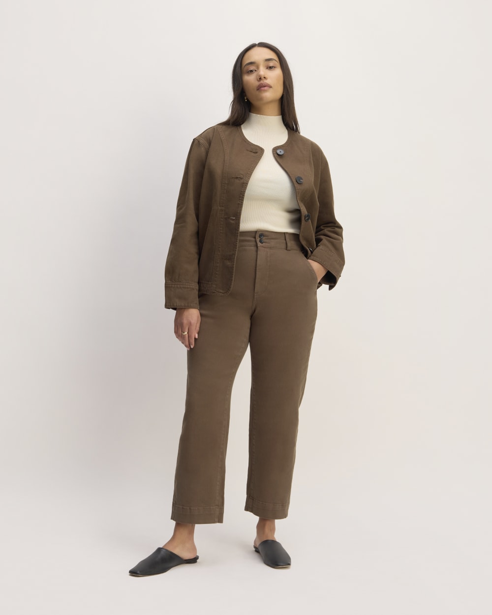 The Organic Straight-Leg Pant | Cocoa